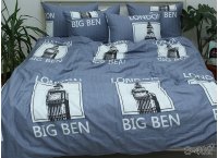 Постельное белье сатин люкс TAG - S402, полуторный